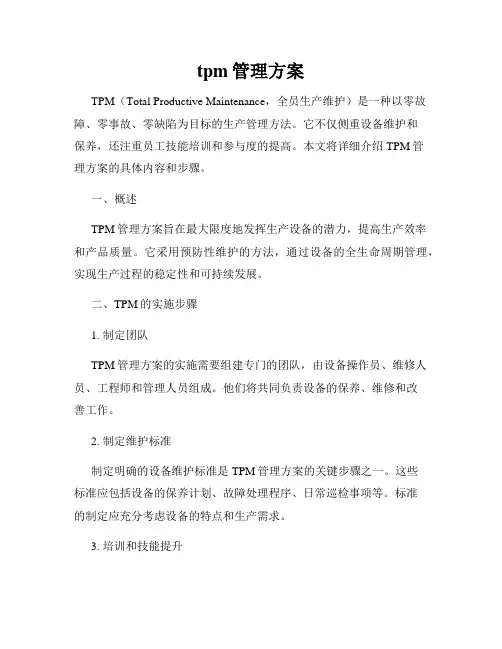 tpm管理方案