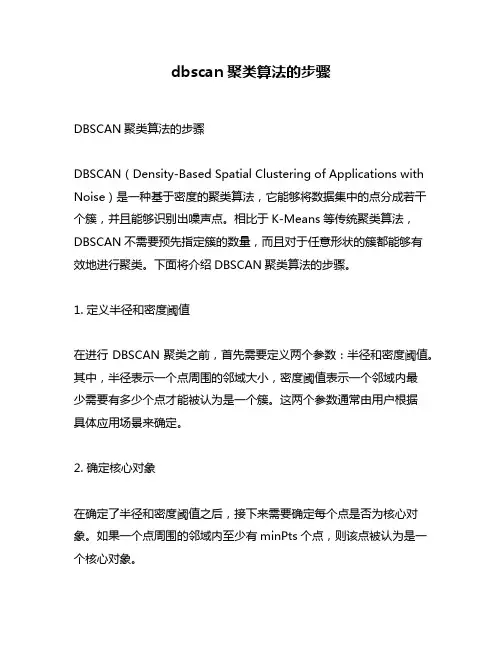 dbscan聚类算法的步骤