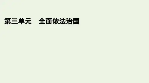 高中政治统编版必修三政治与法治_我国法治建设的历程课件
