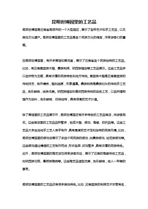 昆明世博园里的工艺品