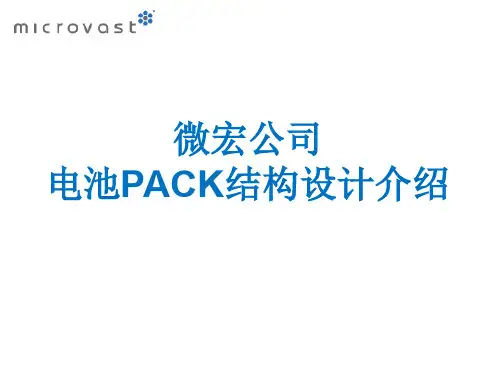 (参考资料)电池PACK结构设计介绍