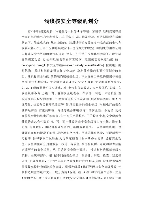 核安全等级