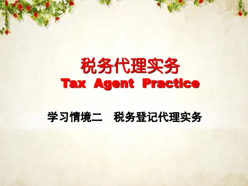 税务登记代理实务培训讲义(PPT 60页)