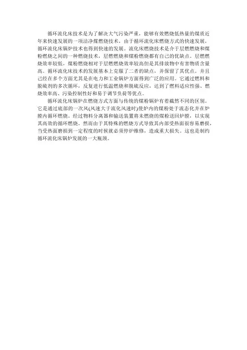 循环流化床技术