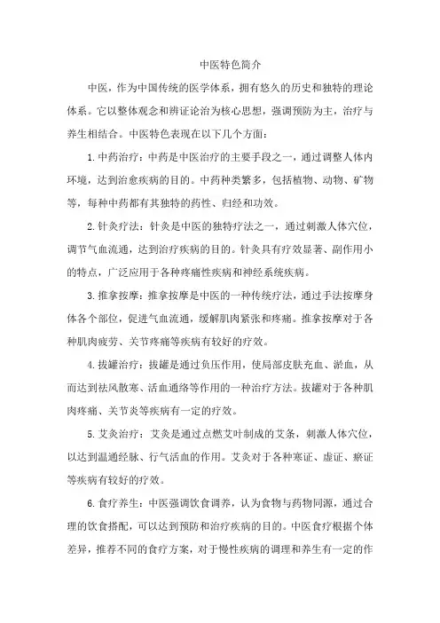 中医特色简介