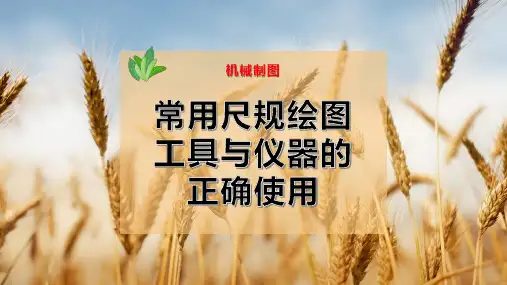 3-常用尺规绘图工具与仪器的正确使用PPT模板
