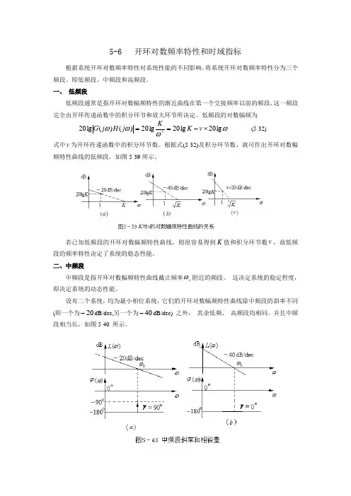 开环对数频率特性和时域指标.