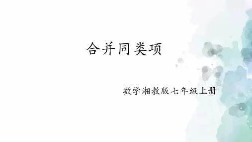 合并同类项(课件+说课课件)