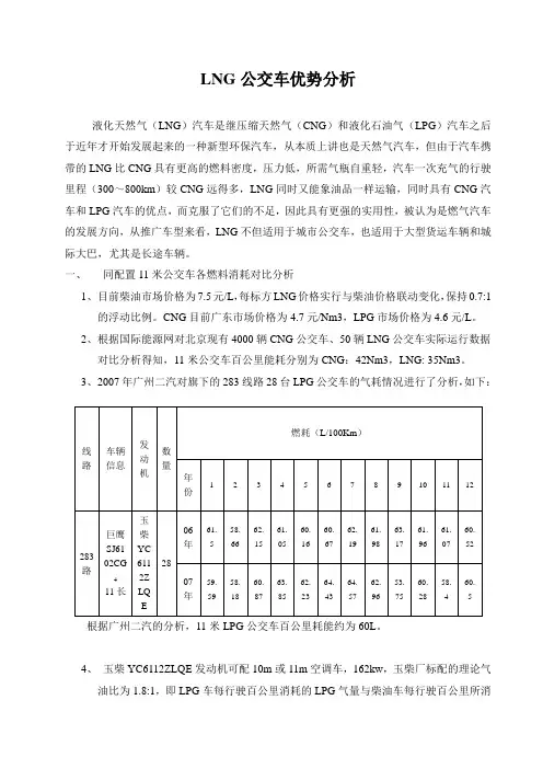 LNG公交车优势分析
