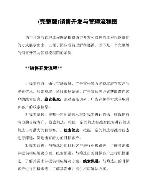 (完整版)销售开发与管理流程图