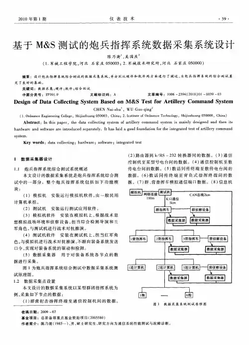 基于M&S测试的炮兵指挥系统数据采集系统设计