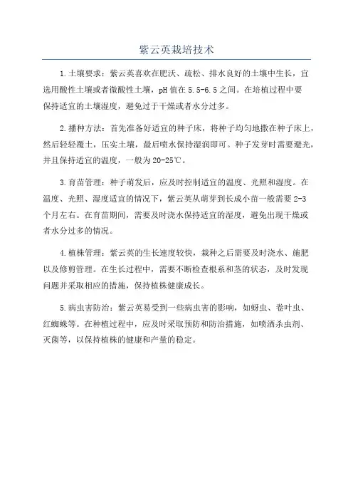 紫云英栽培技术