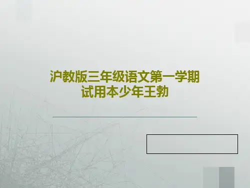 沪教版三年级语文第一学期试用本少年王勃共16页