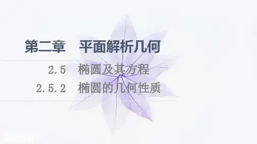 椭圆的几何性质 课件(52张)