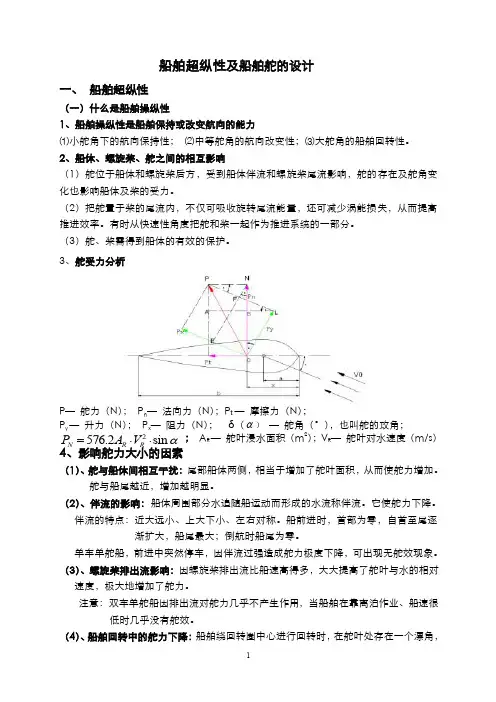 船舶舵的设计