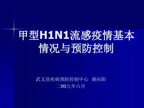 【2019年整理】甲型H1N1流感疫情基本情况与预防控制