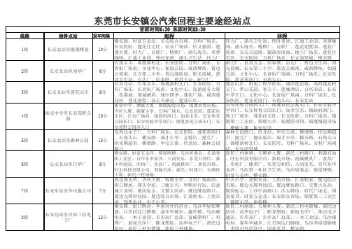 东莞市长安镇新公交路线