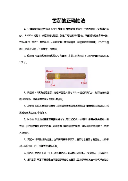 科普-雪茄的正确抽法及其礼仪