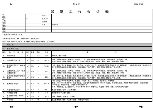 2020年 预算员常用表单模板全套-excel预算表-材料计算-房屋装修报价表模板