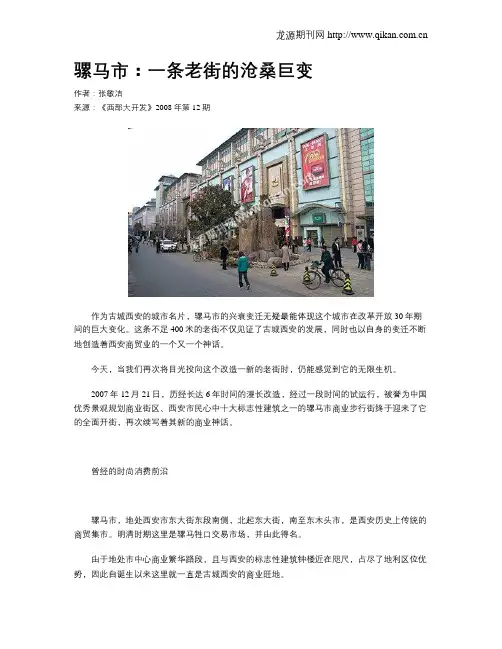 骡马市：一条老街的沧桑巨变