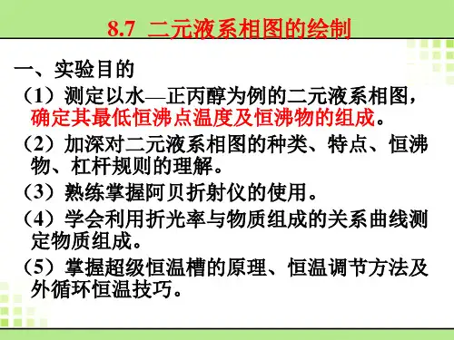 物化实验(二元液系相图的绘制)