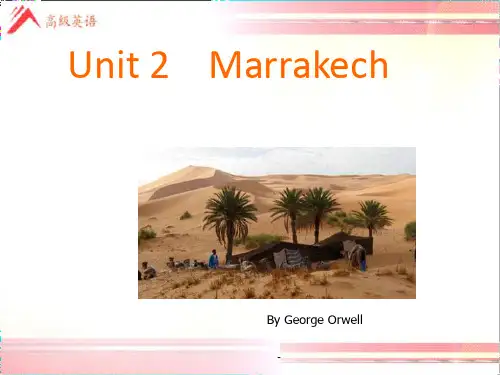 高英第二课Marrakech分析