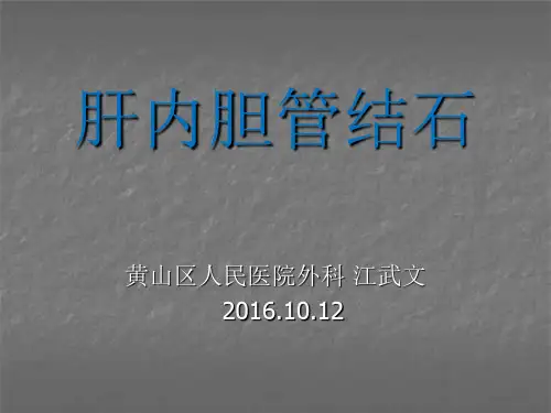 肝内胆管结石详解