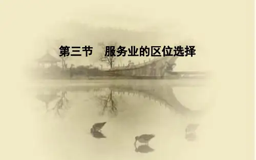 新教材高中地理必修二 第三节 服务业的区位选择