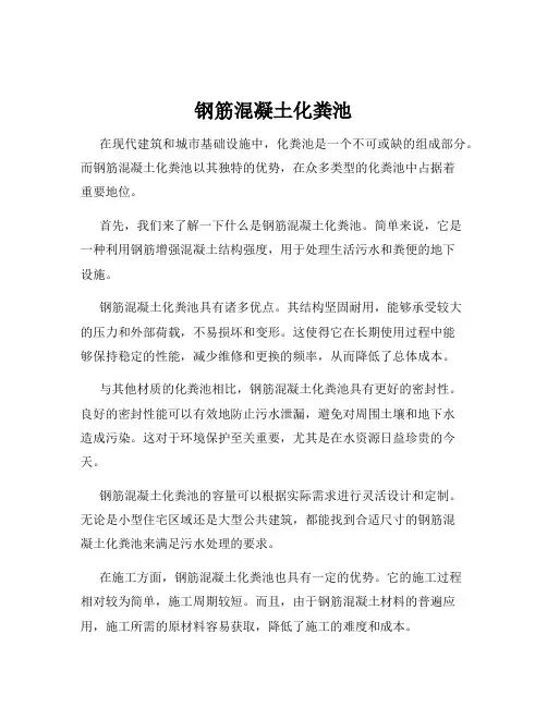 钢筋混凝土化粪池