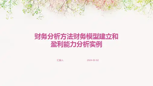 财务分析方法财务模型建立和盈利能力分析实例