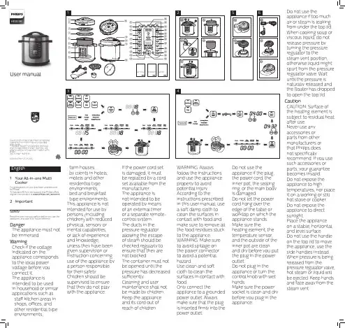Philips一体化多功能煮沸器用户手册说明书
