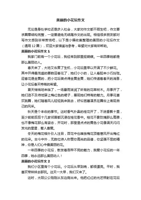 美丽的小花坛作文