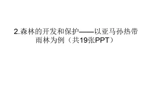 2.森林的开发和保护——以亚马孙热带雨林为例(共19张PPT)