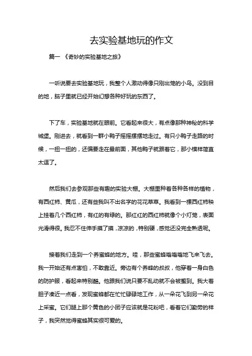 去实验基地玩的作文