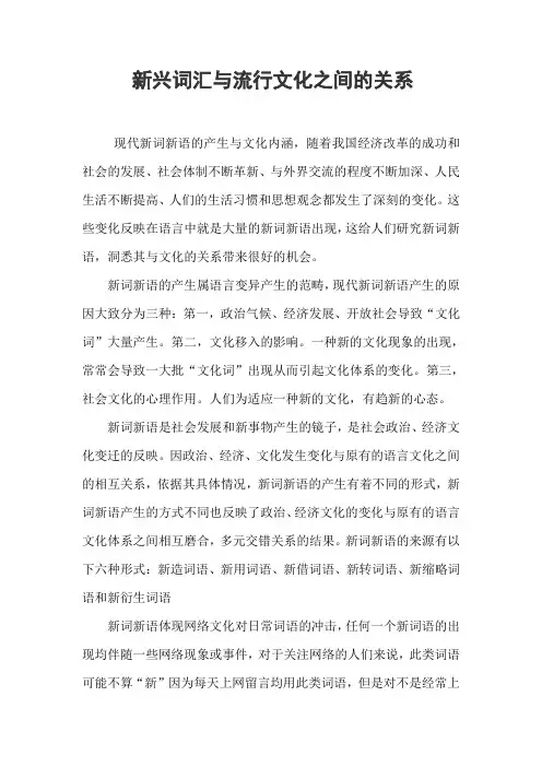 新兴词汇与流行文化之间的关系