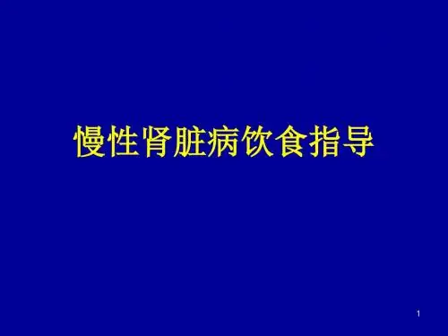 慢性肾脏病饮食指导ppt课件