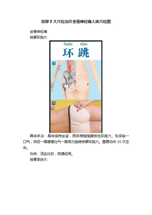 按摩5大穴位治疗坐骨神经痛人体穴位图