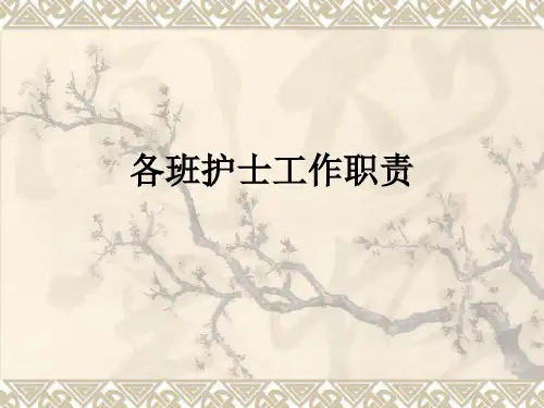 各班护士工作职责PPT课件