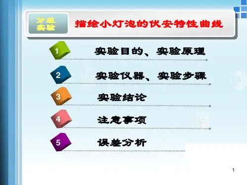 测小灯泡伏安特性曲线ppt课件