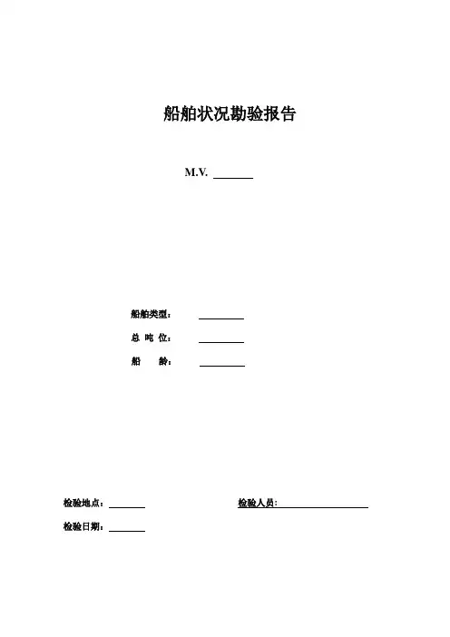 船舶勘验报告 