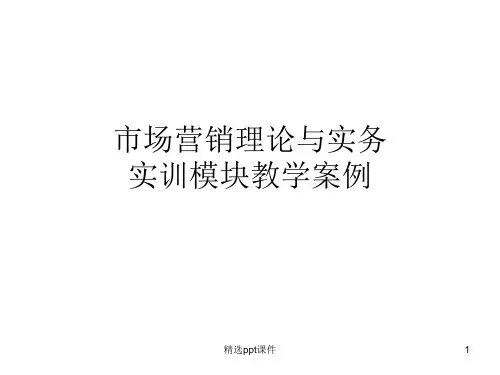 市场营销理论与实务项目实训模块讲义