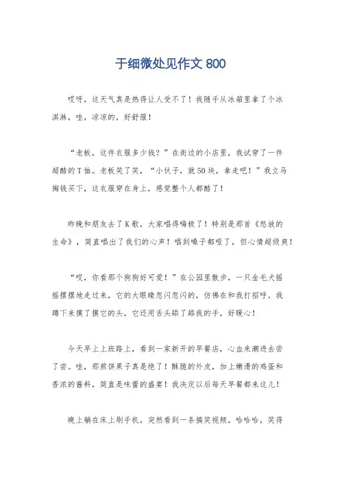 于细微处见作文800