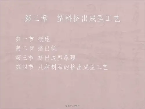 塑料的挤出成型工艺ppt课件