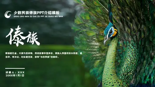 少数民族傣族风俗民俗PPT模板