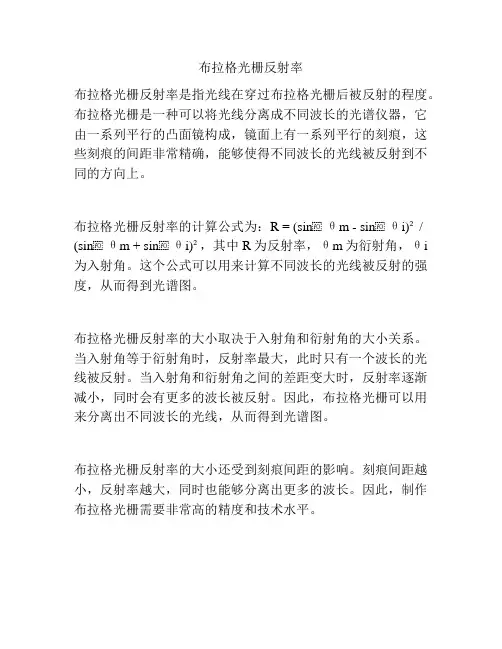 布拉格光栅反射率
