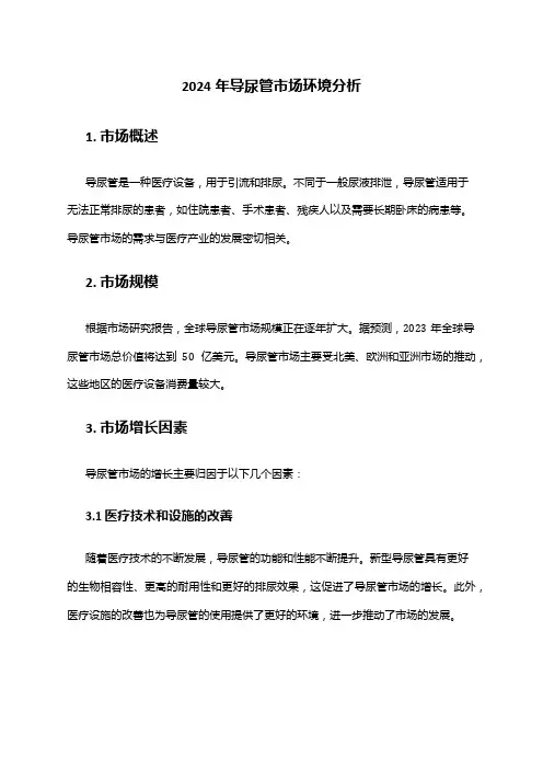 2024年导尿管市场环境分析