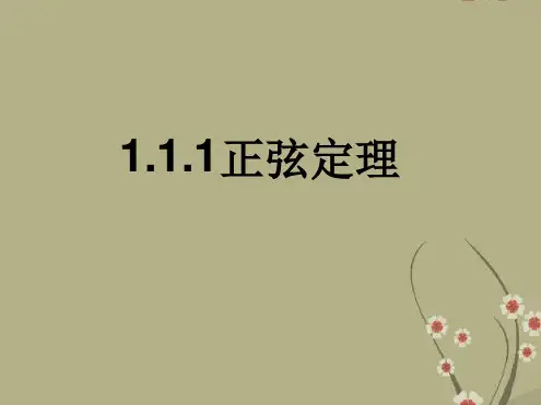 人教B版高中数学必修五第一章111正弦定理课件共11张
