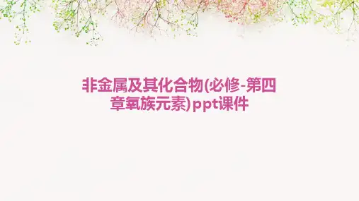 非金属及其化合物(必修-第四章氧族元素)PPT课件