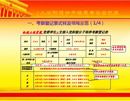 入党积极分子填写指南