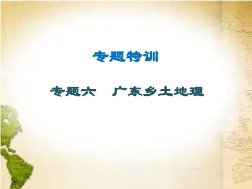 广东专用2020中考地理必备专题特训专题六 广东乡土地理(共23张PPT)